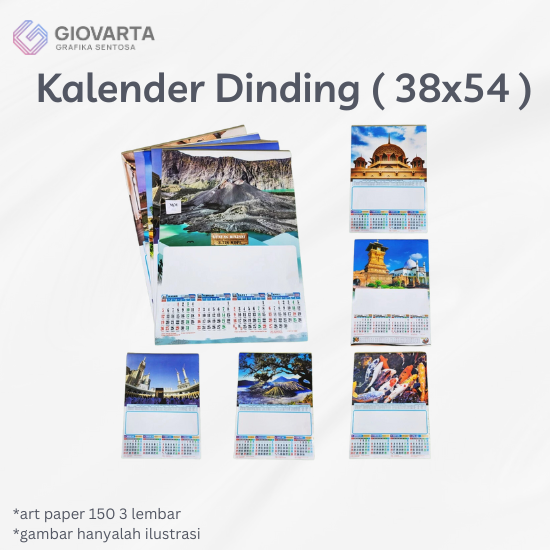 Kalender Dinding 38x54 Art Paper 150 3 Lembar